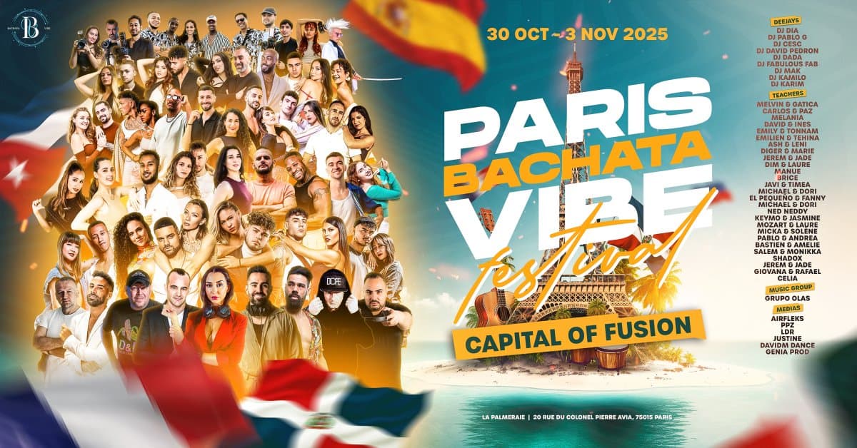 Paris Bachata Vibe Festival 2025 flyer